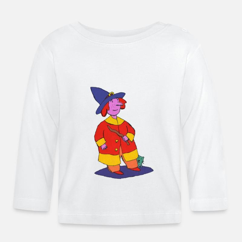 der Zauberer - Baby Bio-Langarmshirt - Weiß