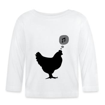 chicken - Baby Bio-Langarmshirt - Weiß - Vorne
