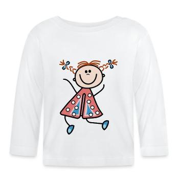 Mädchen - Baby Bio-Langarmshirt - Weiß - Vorne