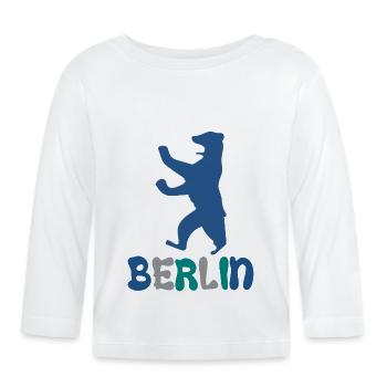 Ours de Berlin et de Berlin - T-shirt manches longues bio Bébé - blanc - Devant
