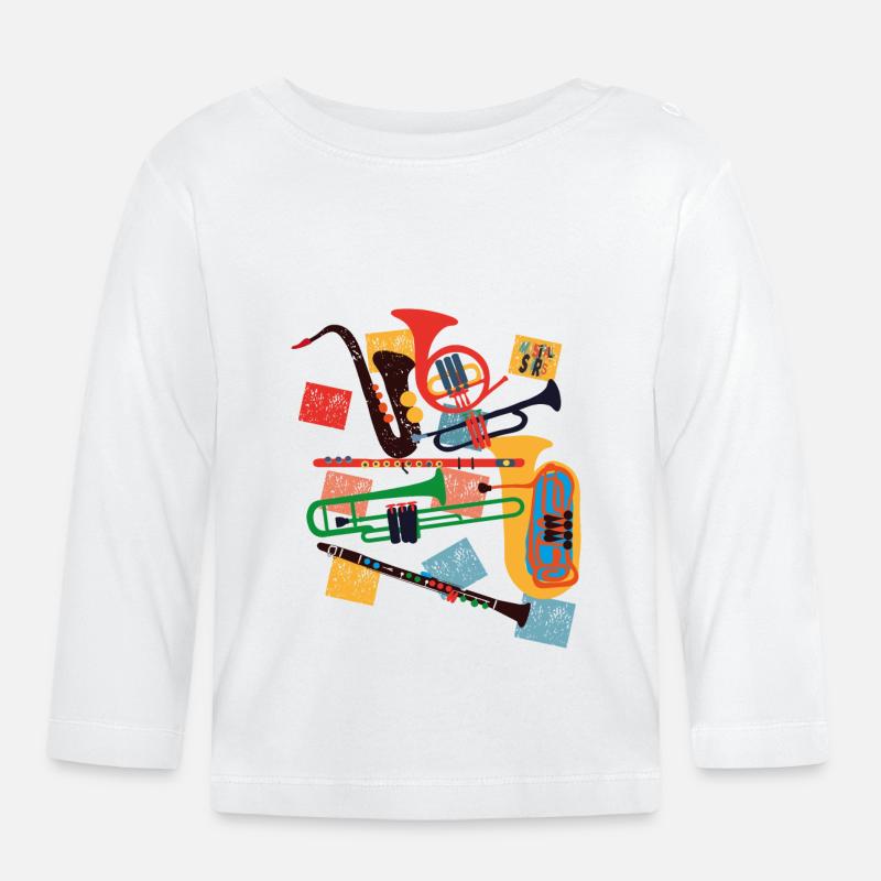 Bläser - Baby Bio-Langarmshirt - Weiß