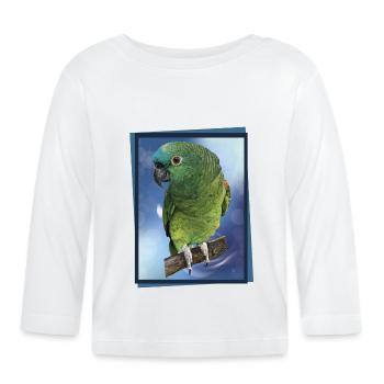 The blue-fronted amazon - Organic Baby Long Sleeve T-Shirt - white - Front