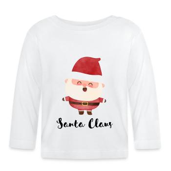 Santa Claus - Baby Bio-Langarmshirt - Weiß - Vorne