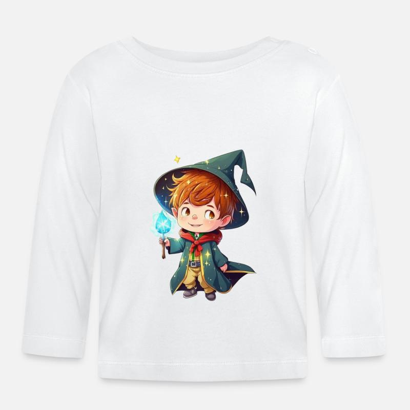 Der kleine Zauberer - Baby Bio-Langarmshirt - Weiß