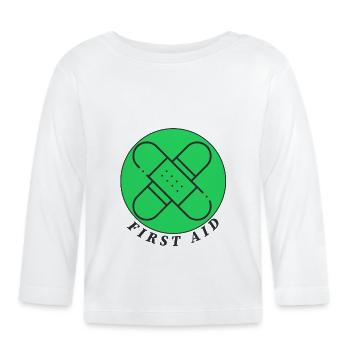 First aid plasters - Organic Baby Long Sleeve T-Shirt - white - Front