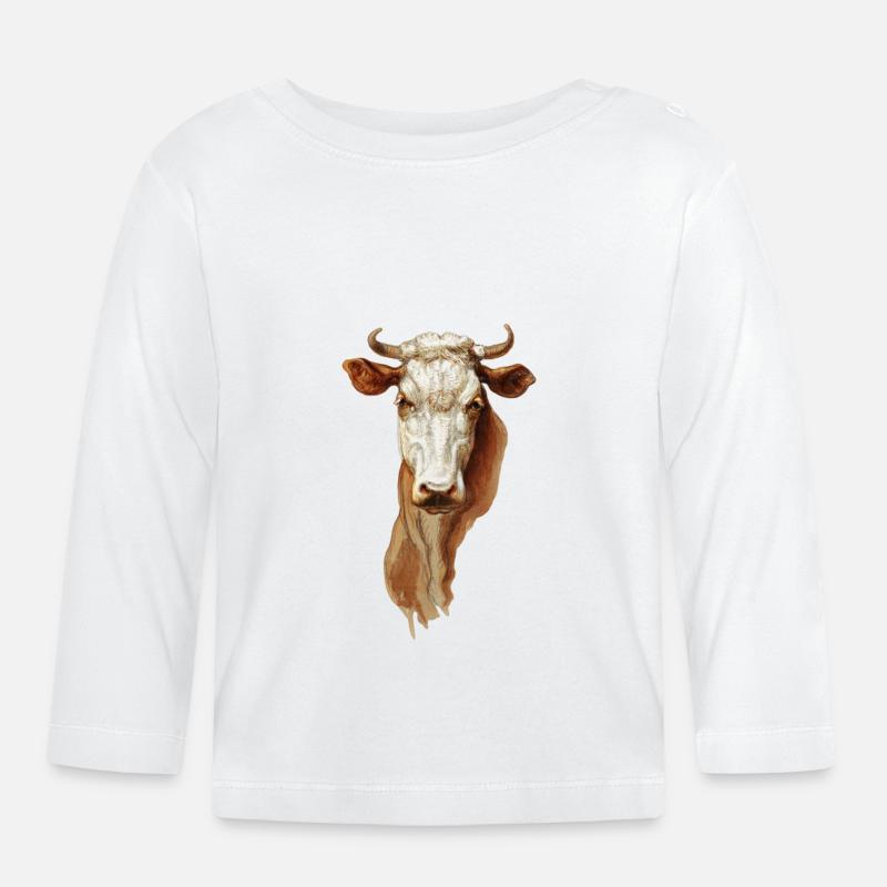 Mucca vegana - Maglietta a manica lunga ecologico per bambini - bianco
