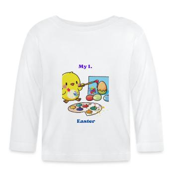 Ma 1ère Pâques - T-shirt manches longues bio Bébé - blanc - Devant