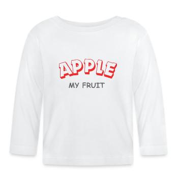 my apple - Organic Baby Long Sleeve T-Shirt - white - Front