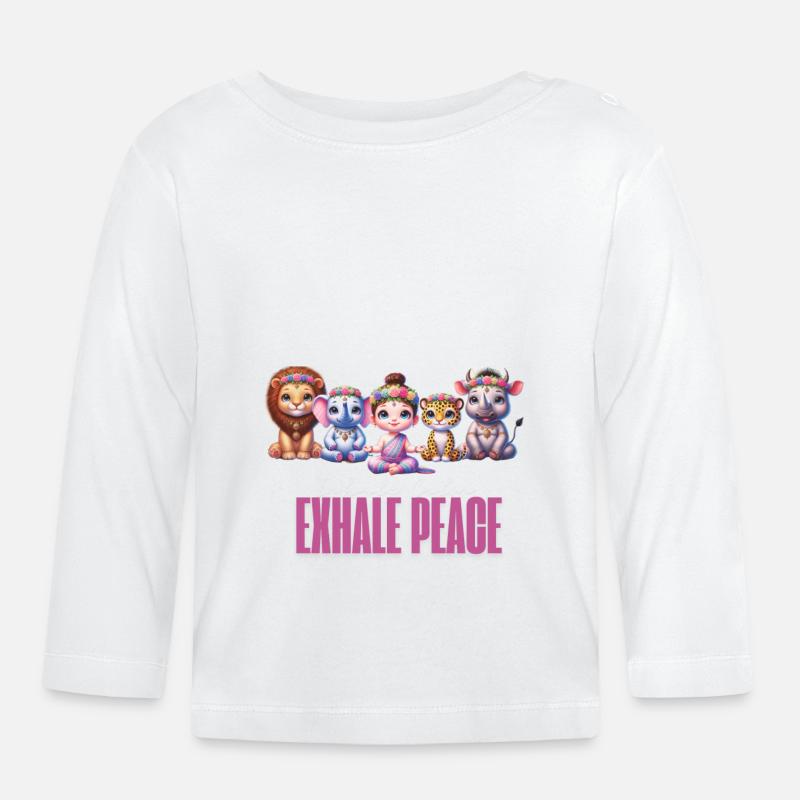 Meditation Squad - Baby Bio-Langarmshirt - Weiß