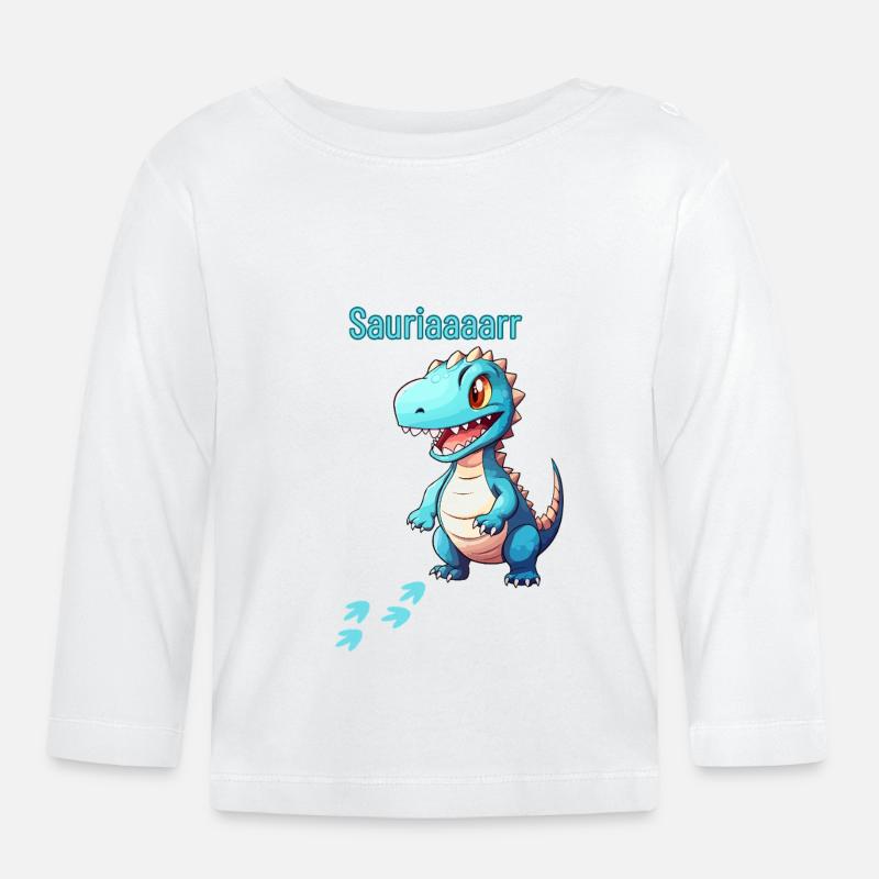 Sauuusiiiaaarr - Baby Bio-Langarmshirt - Weiß