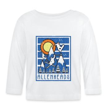 Retro Allnenhads Ski Sunset - Organic Baby Long Sleeve T-Shirt - white - Front