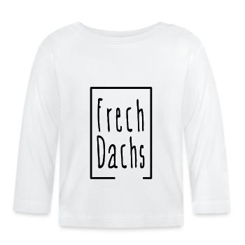 Frechdachs - personalisierbares Design für Kinder - Baby Bio-Langarmshirt - Weiß - Vorne