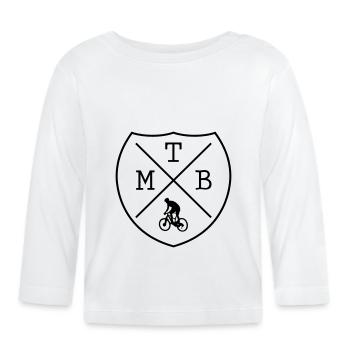 VTT velo velo - T-shirt manches longues bio Bébé - blanc - Devant