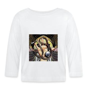 Doktor Ikonographie - Baby Bio-Langarmshirt - Weiß - Vorne