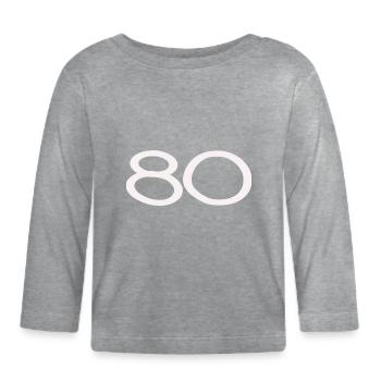ANNIVERSARY. HAPPY BIRTHDAY. HAPPY BIRTHDAY. - Organic Baby Long Sleeve T-Shirt - heather grey - Front