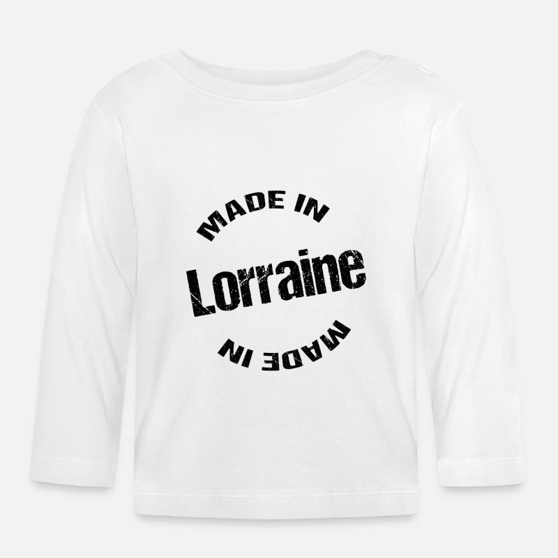 Hergestellt in Lothringen - Baby Bio-Langarmshirt - Weiß
