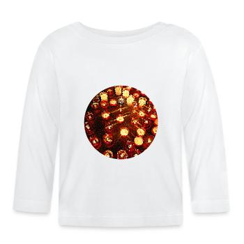La lueur des bougies - T-shirt manches longues bio Bébé - blanc - Devant