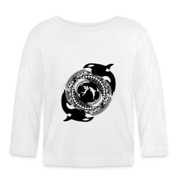 Tochter von Poseidon - Baby Bio-Langarmshirt - Weiß - Vorne