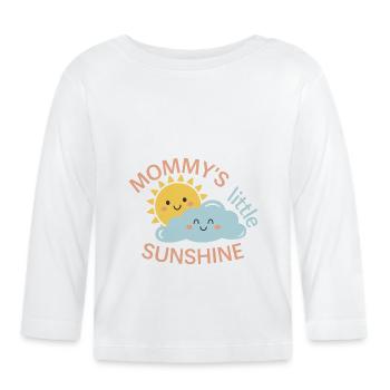 Le petit soleil de maman – Design de bébé - T-shirt manches longues bio Bébé - blanc - Devant