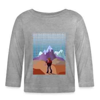 Cherchez votre rêve - Wanderer - T-shirt manches longues bio Bébé - gris chiné - Devant