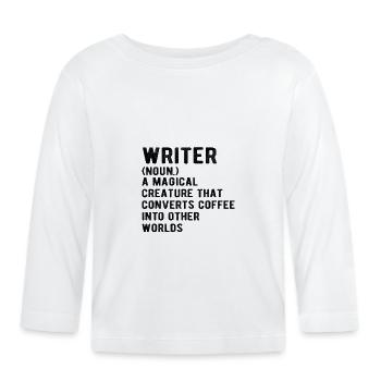 WRITING / AUTHOR: Writer Definition - Baby Bio-Langarmshirt - Weiß - Vorne