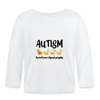 Autism awareness: different perspective - Organic Baby Long Sleeve T-Shirt - white - Front