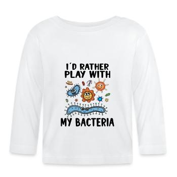 Microbiologist Microbiology Lab Staph Gift Idea - Baby Bio-Langarmshirt - Weiß - Vorne