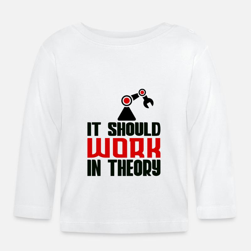 Robotics Machine Learning Robotics Engineering - T-shirt manches longues bio Bébé - blanc