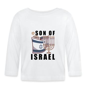 Juif israélite Héritage israélite Juif Israël Juif - T-shirt manches longues bio Bébé - blanc - Devant