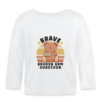 Broken Hand Broken Arm Broken Bones Funny Broken - Organic Baby Long Sleeve T-Shirt - white - Front