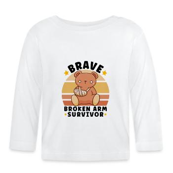 Broken Hand Broken Arm Broken Bones Funny Broken - Organic Baby Long Sleeve T-Shirt - white - Front