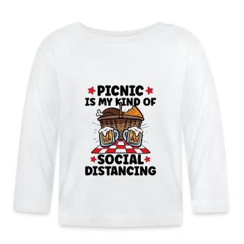 Picnic Lover Pique-Panier de nourriture Date de pique- - T-shirt manches longues bio Bébé - blanc - Devant