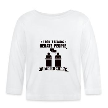 Debate Speech Debater Speaker Gift Idea - Organic Baby Long Sleeve T-Shirt - white - Front