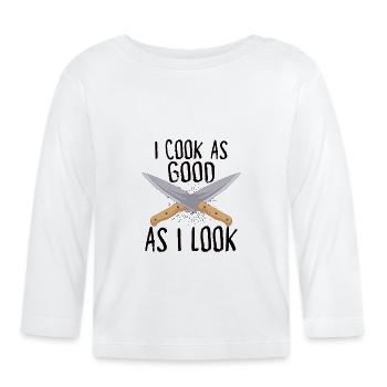 Chef Cook Kitchen Restaurant Knives Cookout - Organic Baby Long Sleeve T-Shirt - white - Front