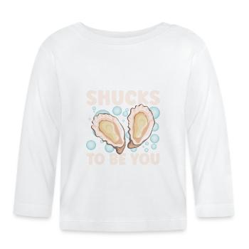 Auster-liebhaber Lustige Auster Auster Shucker - Baby Bio-Langarmshirt - Weiß - Vorne