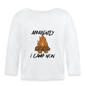 Scout Camping Outdoor Campfire Hiking Backpacking - Baby Bio-Langarmshirt - Weiß - Vorne