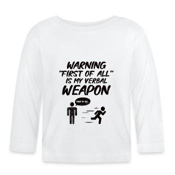 Debating Speech Debating Speaker Gift Idea - Organic Baby Long Sleeve T-Shirt - white - Front