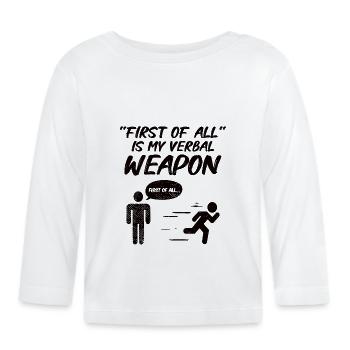 Debating Speech Debating Speaker Gift Idea - Organic Baby Long Sleeve T-Shirt - white - Front