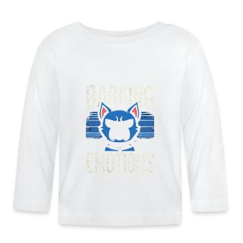 Emo Dog Gothic Dog Lover Emo Fashion Goth Style - Organic Baby Long Sleeve T-Shirt - white - Front