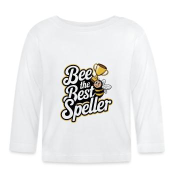 Rechtschreibbiener -champion -wortwettbewerb - Baby Bio-Langarmshirt - Weiß - Vorne