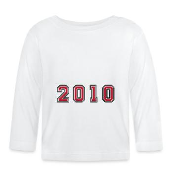 Numéro de l’année 2010 - T-shirt manches longues bio Bébé - blanc - Devant