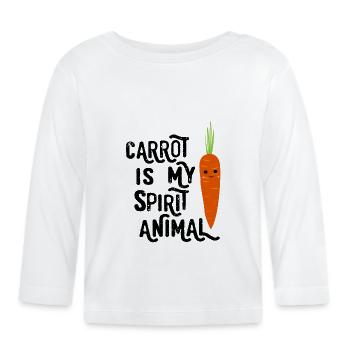 karotten sind mein spirit animal möhre möhren tier - Baby Bio-Langarmshirt - Weiß - Vorne