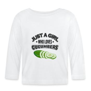 das ist mein menschenkostüm gurke gurken cucumber - Baby Bio-Langarmshirt - Weiß - Vorne