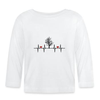 Trees Natural Forest Leaf Leaves Trunk Root Tree - Organic Baby Long Sleeve T-Shirt - white - Front