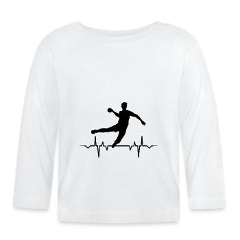 Handball Handballeur Handball Club Handball - T-shirt manches longues bio Bébé - blanc - Devant