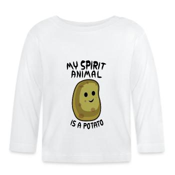 French fries potatoes Sweet potato Potato - Organic Baby Long Sleeve T-Shirt - white - Front