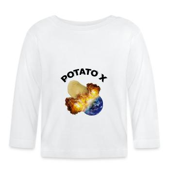 French fries potatoes Sweet potato Potato - Organic Baby Long Sleeve T-Shirt - white - Front