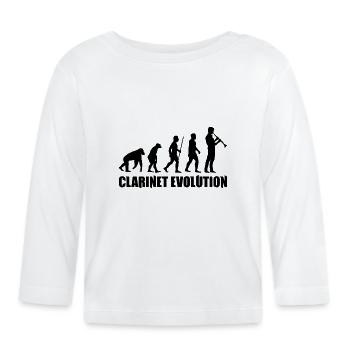 Clarinet player Clarinet player Clarinet - Organic Baby Long Sleeve T-Shirt - white - Front