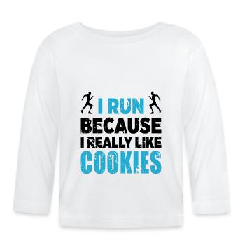 Race Runner Runner Renner Racer Jogging - Organic Baby Long Sleeve T-Shirt - white - Front