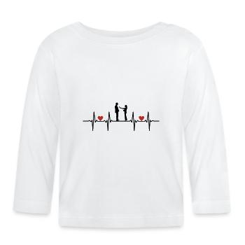 Marriage Marriage Boyfriend Girlfriend Marriage Love Wedding - Organic Baby Long Sleeve T-Shirt - white - Front